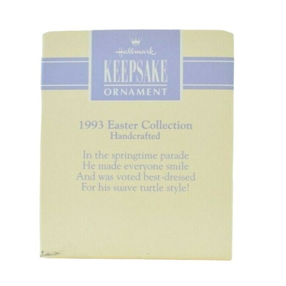 Hallmark Keepsake Ornament Best Dressed Turtle 1993 Easter Collection - Picture 7 of 8